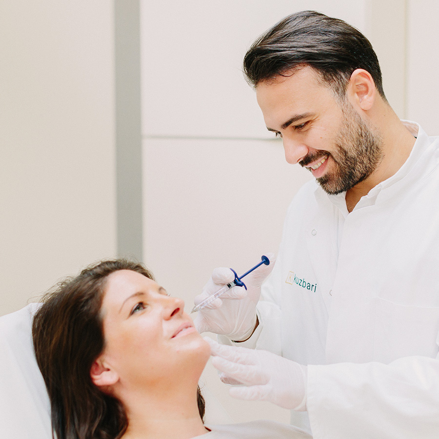 Hyaluronsäure-Filler gegen Nasolabialfalten